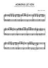 Téléchargez l'arrangement pour piano de la partition de Traditionnel-Aimons-le-vin en PDF